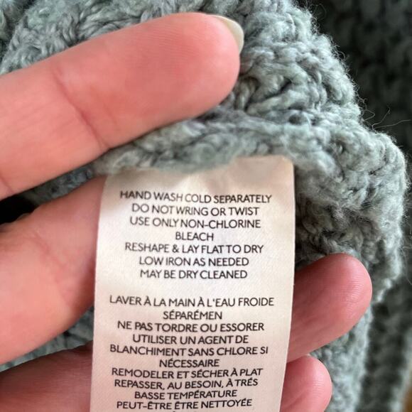 Free People Whistle Thermal Henley Sweater Heather Green Size S. NEW - Picture 8 of 8